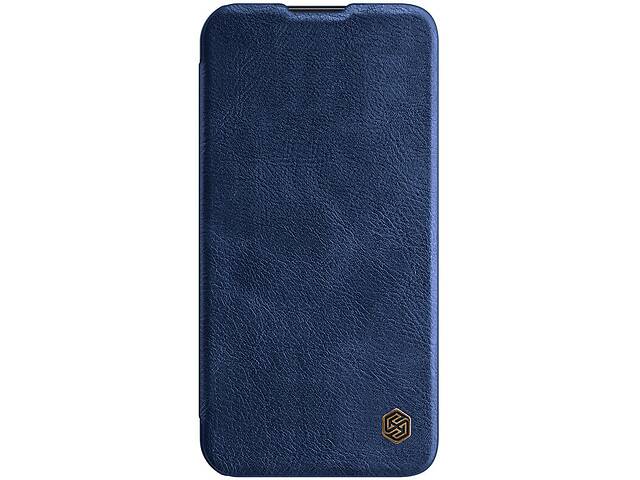 Кожаный чехол книжка Nillkin Qin Pro Camshield Apple iPhone 13 Pro 6.1' Синий 1187700