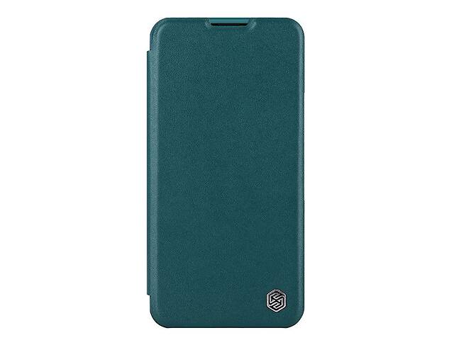 Кожаный чехол книжка Nillkin Qin Pro Plain Camshield Apple iPhone 14 Plus 6.7' Зеленый 1384225