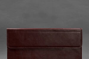 Кожаный чехол-конверт на магнитах для MacBook 13 Бордовый BlankNote