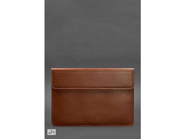 Кожаный чехол-конверт на магнитах для MacBook 13 Светло-коричневый BlankNote