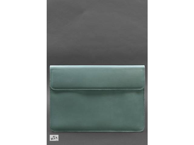 Кожаный чехол-конверт на магнитах для MacBook 15 дюйм Бирюзовый BlankNote