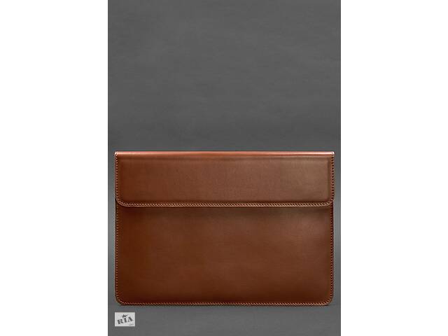 Кожаный чехол-конверт на магнитах для MacBook 15 дюйм Светло-коричневый BlankNote