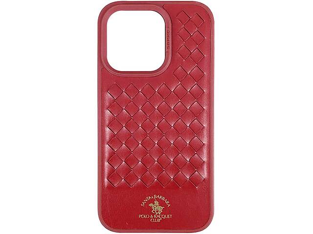 Кожаный чехол Polo Santa Barbara Apple iPhone 14 Pro 6.1' Red