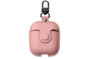 Кожаный футляр Epik Leather bag для наушников AirPods Розовый 1132357