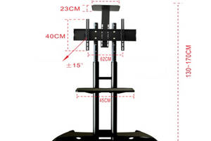 Кронштейн для TV PiPo PP- AVA 1500, 32'-46'-65', до 45кг, угол наклона ±15°, Black, Box