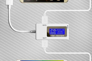 KWS-1705B USB тестер тока,напряжения,мощности и заряда (2 выхода)