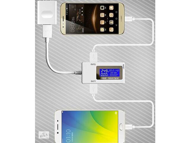 KWS-1705B USB тестер тока,напряжения,мощности и заряда (2 выхода)