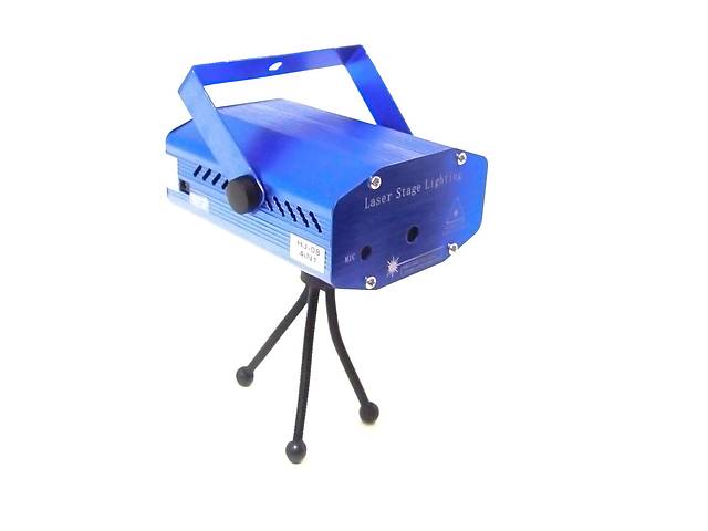 Лазерный проектор мини стробоскоп 4 в 1 MHZ 4053 Синий (008682)