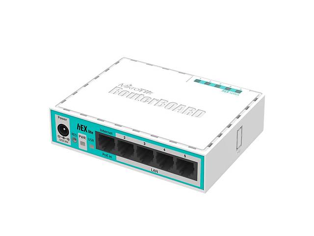 Маршрутизатор MikroTik RouterBOARD RB750r2 hEX lite (850MHz/64Mb, 5х100Мбит, PoE in)