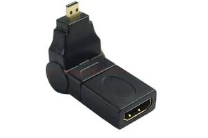 Micro HDMI-HDMI 360º адаптер переходник м-п M\F поворотный