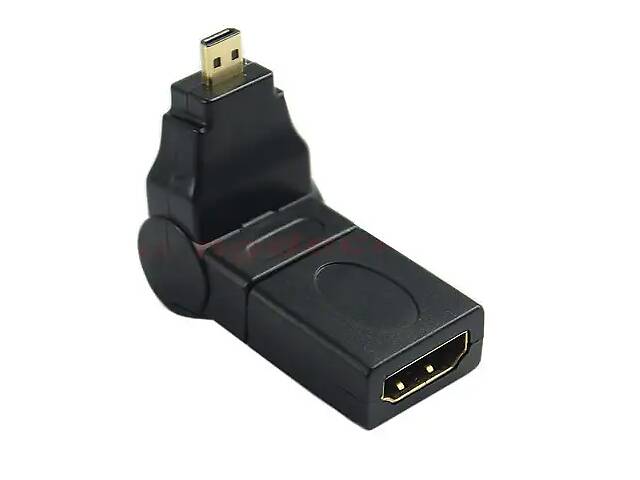 Micro HDMI-HDMI 360º адаптер переходник м-п M\F поворотный