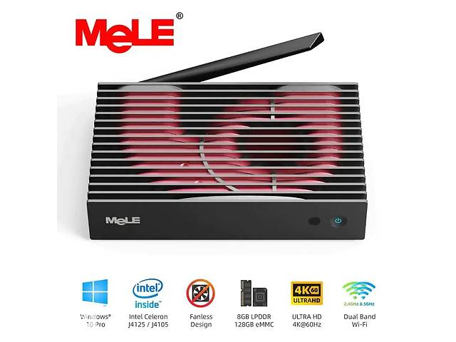 Міні-ПК MeLE PCG35 Intel J4125, 8 Gb, 128 Gb, Windows 11 Pro