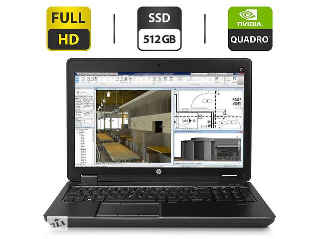 Ноутбук HP Zbook 17 G2/ 17.3'' (1920x1080)/ i7-4910MQ/ 16GB RAM/ 512GB SSD/ Quadro K5100M 8GB