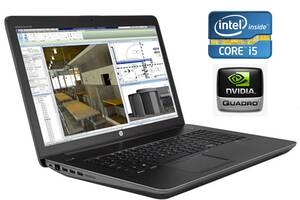 Мобильная рабочая станция HP ZBook 17 G3 / 17.3' (1600x900) TN / Intel Core i5-6440HQ (4 ядра по 2.6 - 3.5 GHz) / 16...