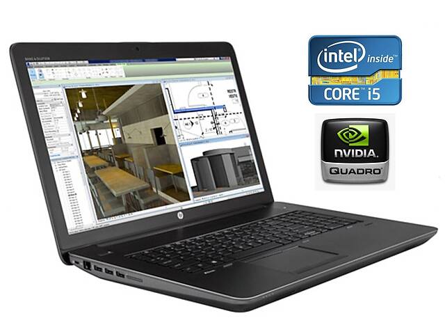 Мобильная рабочая станция HP ZBook 17 G3 / 17.3' (1920x1080) IPS / Intel Core i5-6440HQ (4 ядра по 2.6 - 3.5 GHz) / 1...
