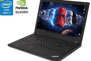 Ноутбук Lenovo ThinkPad P50/ 15.6' (1920x1080) IPS/ i7-6700HQ/ 16GB RAM/ 240GB SSD/ Quadro M1000M 2GB