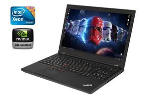 Мобильная рабочая станция Lenovo ThinkPad P50 / 15.6' (1920x1080) IPS / Intel Xeon E3-1505M v5 (4 (8) ядра по 2.8 - 3...