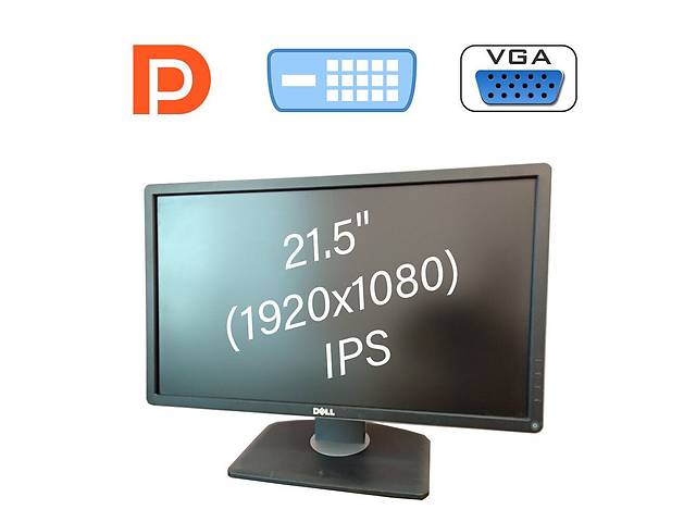 Монитор Dell P2214Hb / 21.5' (1920x1080) IPS / VGA, DisplayPort, DVI, USB 2.0 / VESA 100x100