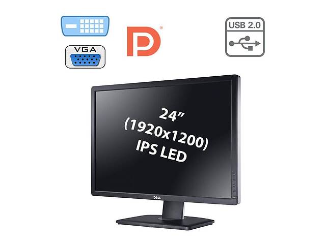 Монитор Dell U2412M / 24' (1920x1200) IPS / DP, DVI-D, VGA, USB-Hub