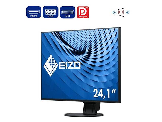 Монитор EIZO FlexScan EV2456 / 24' (1920x1200) IPS / DisplayPort, HDMI, DVI, VGA, USB 3.1, Audio / VESA 100x100 / Вст...