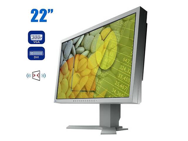 Монитор Eizo FlexScan S2202W / 22' (1680x1050) TN / VGA, DVI / Встроенные колонки 2x 0.5W