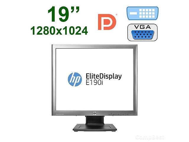 Монитор HP E190i / 19' (1280x1024) IPS / USB, VGA, DVI, DisplayPort