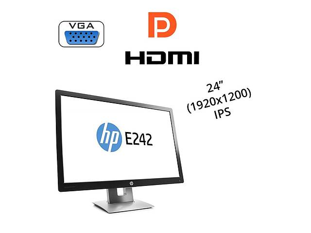 Монитор HP E242 / 24' (1920x1200) IPS / 1x VGA, 1x HDMI, 1x DP