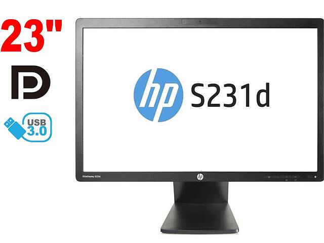 Монитор HP EliteDisplay S231d / 23' (1920x1080) IPS / 1x DP, 1x VGA, 1x LAN (RJ-45), 2x Audio Ports, 2xUSB 2.0, 2x US...