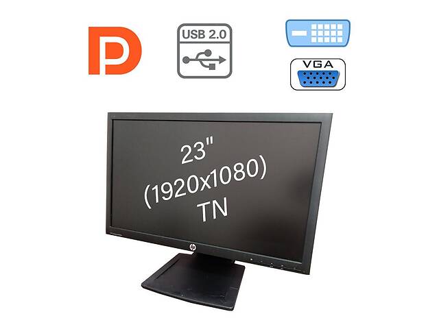 Монитор HP LA2306x / 23' (1920x1080) TN / 1x DP, 1x VGA, 1x DVI, USB-Hub