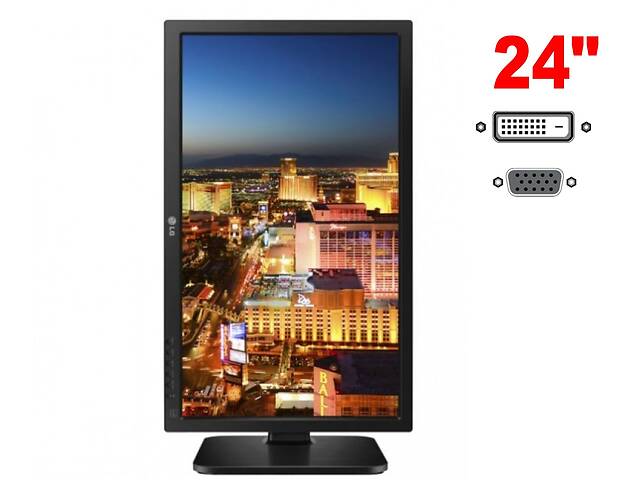 Монитор LG 24MB37PM / 24' (1920x1080) IPS / DVI, VGA, Audio / 2x 1W / VESA 100x100 / Pivot