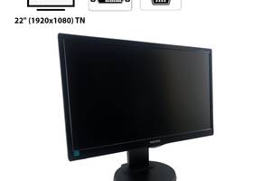 Монитор Philips 223V5L / 21.5' (1920x1080) TN WLED / VGA, DVI