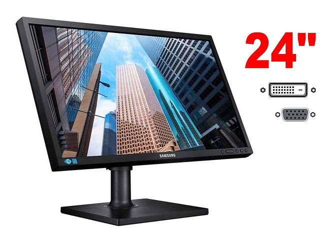 Монитор Samsung S24E450B / 24' (1920x1080) IPS / 1x VGA, 1x DVI / Pivot / VESA 100x100