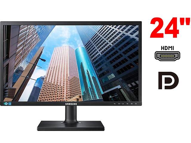 Монітор Samsung S24E650PL/24' (1920x1080) IPS/2x USB 2.0, 1x VGA, 1x HDMI, 1x DisplayPort, 2x Audio/Вбудовані...