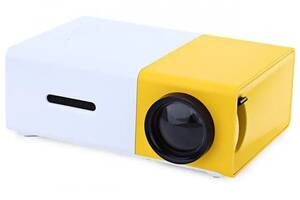 Мультимедійний портативний проектор UKC YG300 із динаміком White/Yellow