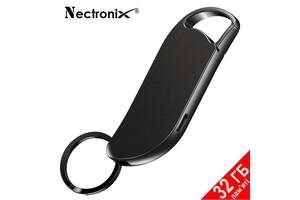 Мини диктофон брелок с активацией голосом Nectronix V11, 32 Гб памяти, 25 часов записи, черный