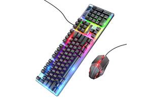 Миша + клавіатура HOCO GM18 Luminous gaming keyboard and mouse set Black