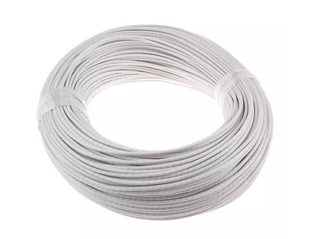 Нагревательный кабель 60 Ом/м из медно никель-хромового сплава белый 100 м диаметр 2 мм