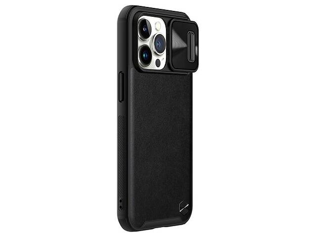 Накладка со шторкой на камеру Nillkin Camshield Leather Apple iPhone 13 Pro Черный / Black