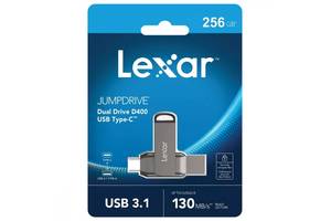 Накопитель OTG LEXAR JumpDrive D400 USB-Type-C (USB 3.1) 256GB