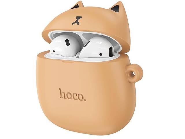 Наушники беспроводные для детей Bluetooth HOCO Cat EW45 в кейсе Orange