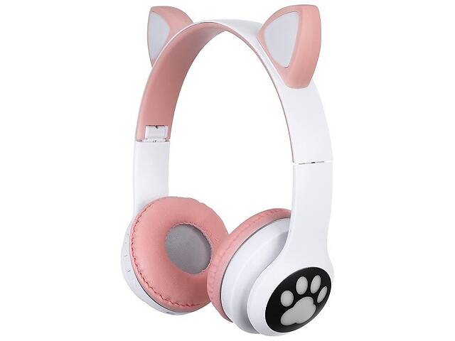 Наушники беспроводные кошачьими ушками CAT Ear VZV-23M Bluetooth RGB Розовые