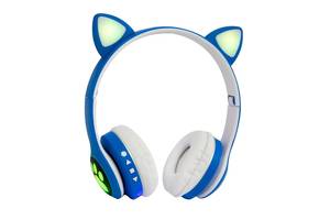 Наушники беспроводные кошачьими ушками CAT Ear VZV-23M Bluetooth RGB Синие