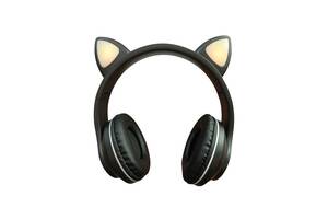 Наушники беспроводные кошачьими ушками Cat Ear VZV-28M Bluetooth LED Черные