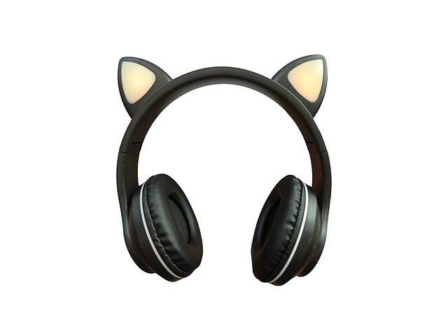 Наушники беспроводные кошачьими ушками Cat Ear VZV-28M Bluetooth LED Черные