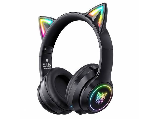 Наушники Bluetooth ONIKUMA Gaming CAT B90 с подсветкой Black