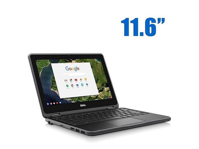 Нетбук Dell Chromebook 11-3189/11.6' (1366x768) IPS Touch/Intel Celeron N3060 (2 ядра по 1.6 - 2.48 GHz)/4 GB D...