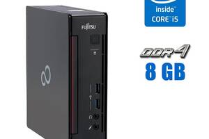 Неттоп Fujitsu Esprimo Q556 USFF / Intel Core i5-6500T (4 ядра по 2.5 - 3.1 GHz) / 8 GB DDR4 / 240 GB SSD / Intel HD...