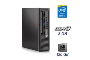 Неттоп HP EliteDesk 800 35W G2 Desktop Mini PC / Intel Core i3-6100T (2 (4) ядра по 3.2 GHz) / 8 GB DDR3 / 120 GB SSD...