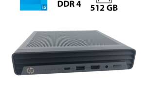 Неттоп HP EliteDesk 800 G6 Tiny / Intel Core i5-10400T (6 (12) ядер по 2.0 - 3.6 GHz) / 16 GB DDR4 / 512 GB SSD / Int...