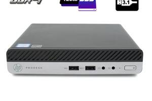 Неттоп HP ProDesk 400 G3 Mini USFF / Intel Pentium G4400T (2 ядра по 2.9 GHz) / 4 GB DDR4 / 128 GB SSD / Intel HD Gra...